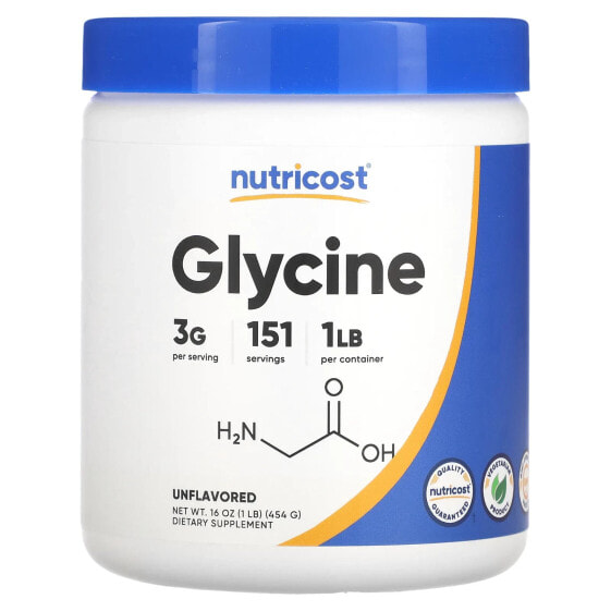 Nutricost, Глицин, без добавок, 454 г (16 унций)