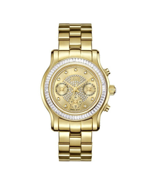 Women's Laurel Diamond (1/10 ct.t.w.) 18k Gold Plated Stainless Steel Watch