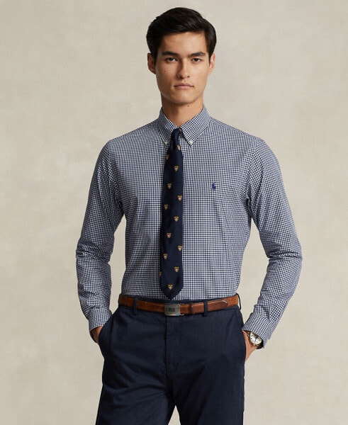 Рубашка Polo Ralph Lauren Slim-Fit Gingham Stretch Poplin для мужчин