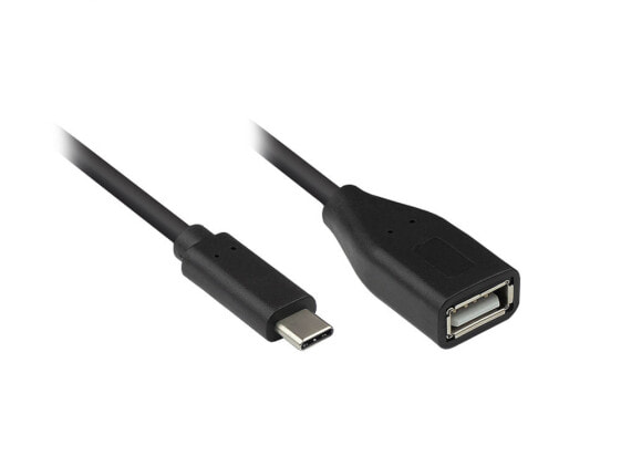 Good Connections 2511-OTG2, 0.1 m, USB C, USB A, USB 2.0, 480 Mbit/s, Black