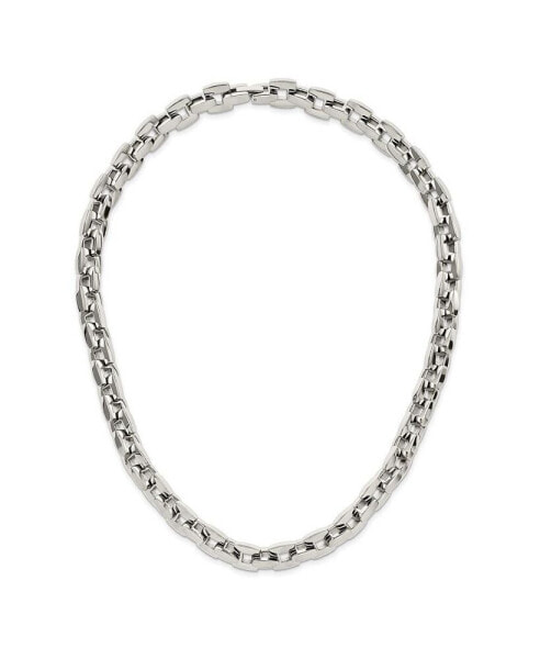 Stainless Steel 20 inch Square Link Necklace