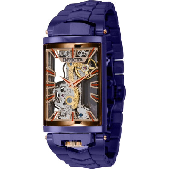 Invicta Vintage Ghost 29mm Mechanical Skeletonized Bracelet Watch MEN'S PURPLE