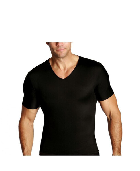 Insta Slim Men's Compression Short Sleeve V-Neck T-Shirt