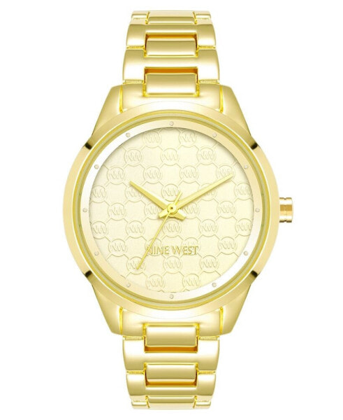 Women's Quartz Gold-Tone Alloy Link Bracelet Watch, 34.5mm
