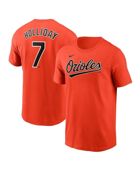 Men's Jackson Holliday Orange Baltimore Orioles Fuse Name Number T-Shirt