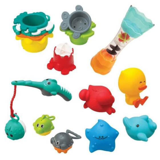 Игрушка для ванной - INFANTINO - Набор " Большая рыбалка" 17 предметов. Возраст от 0 месяцев