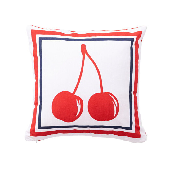 Cushion Benetton White Red Cherries 40 x 40 cm Squared