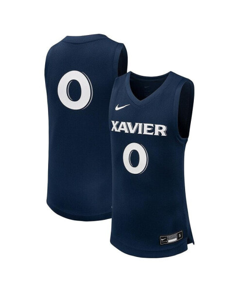 Big Boys #0 Navy Xavier Musketeers Team Replica Basketball Jersey