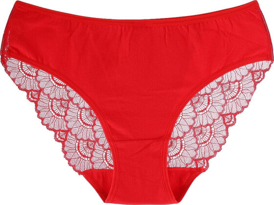 Damen-Bikini-Höschen aus Baumwollspitze rot - Moraj XL (48)