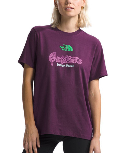 Women's Outdoors Together Cotton Graphic T-Shirt