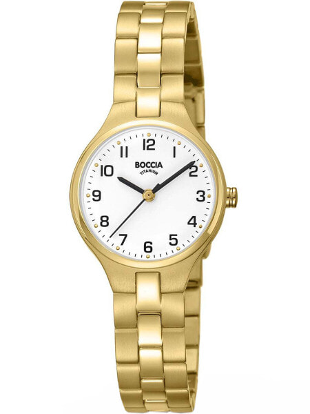 Часы и аксессуары Boccia Наручные часы Титан 26мм Золотые 3ATM