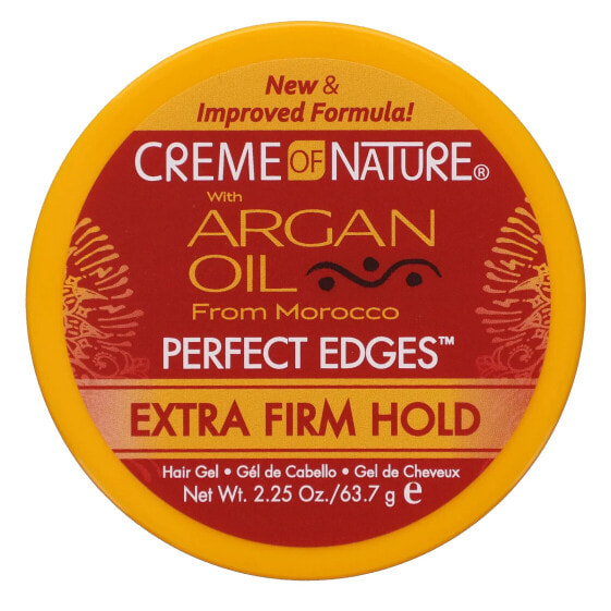 Creme Of Nature, Аргановое масло из Марокко, Perfect Edges, гель для волос с очень твердой фиксацией, 63,7 г (2,25 унции)