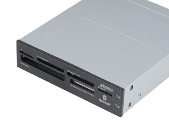 Akasa AK-ICR-11 - CF - CF+ - MicroDrive - microSDHC - MMC - MS PRO - MS PRO Duo - SD - SDHC - SDXC - 3.5" - Power - Y - Windows 2000 / XP / VISTA / 7 - USB 2.0