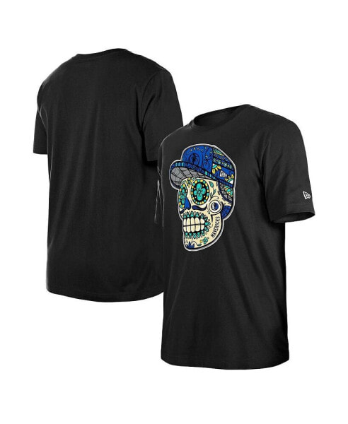 Men's and Women's Black Dallas Mavericks Sugar Skull T-Shirt