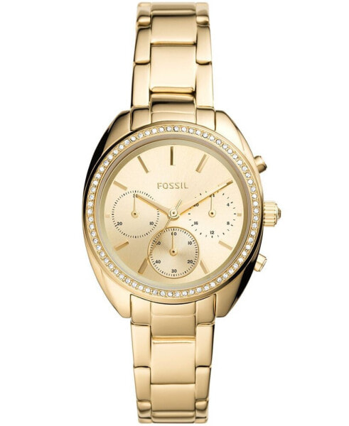 Ladies Vale Chronograph, gold tone stainless steel watch 34mm