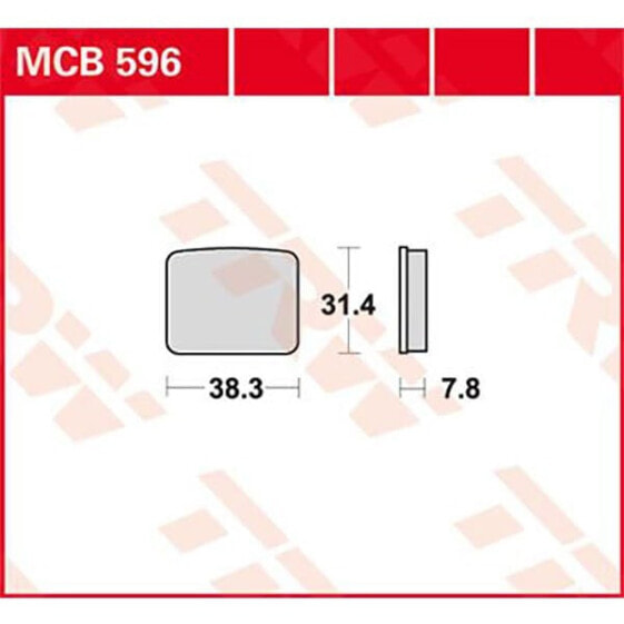 TRW Allround Organic Standard Gilera D.N.A 50 01 Rear Brake Pads