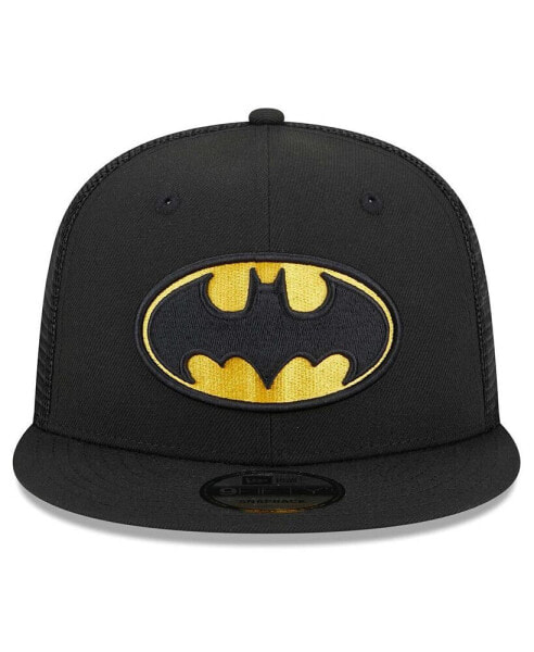 Men's Black Batman Logo Trucker 9FIFTY Snapback Hat