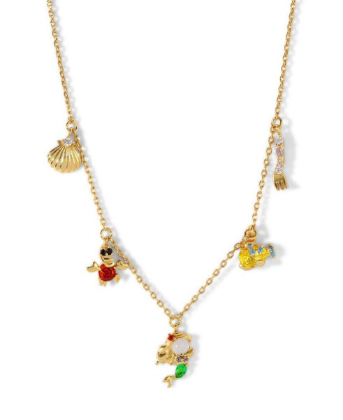 Disney Multi-Color the Little Mermaid Charm Necklace