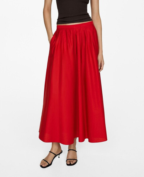 Women's Pleated Midi Skirt