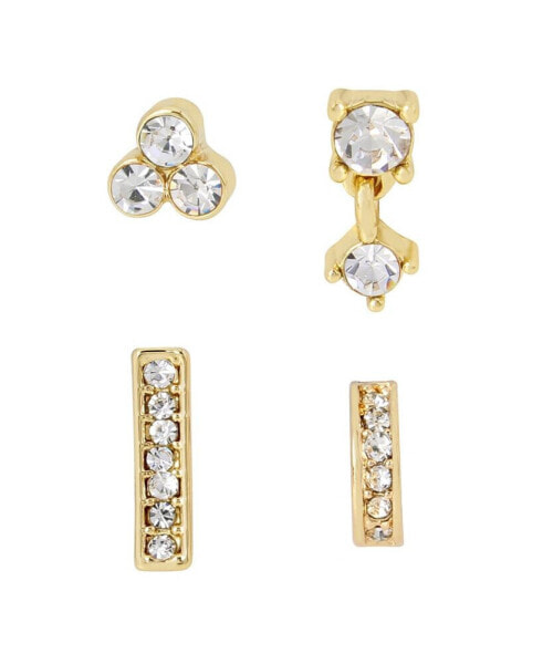 Faux Stone Mismatched Earring Set, 4 Pieces