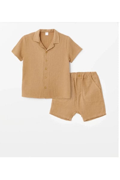 Костюм для малышей LC WAIKIKI Resort Yaka 2-параuridad Baby Boy Shirt ve шорты