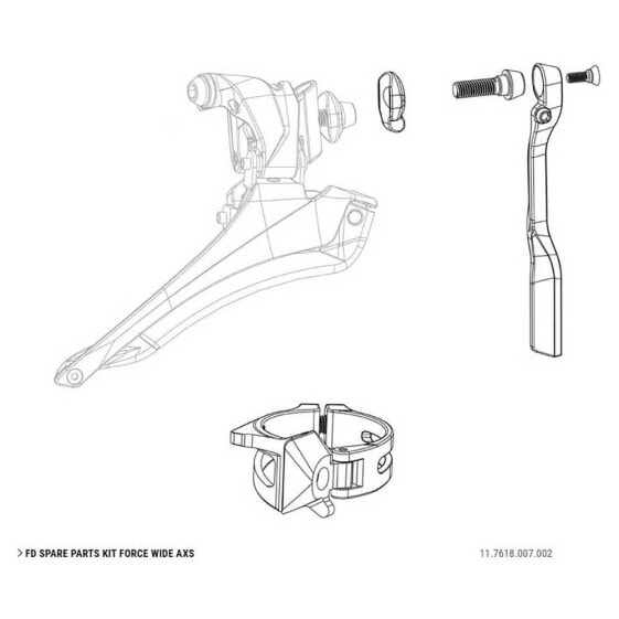 SRAM Front Derailleur Force Wide E-Tap AXS Spare Parts Kit Set