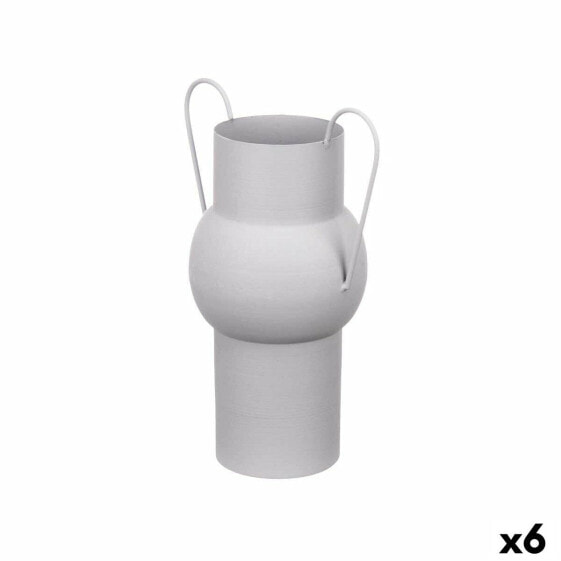 Vase Grey Steel 22 x 32 x 14 cm (6 Units)