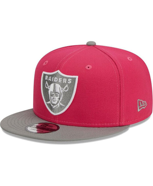 Men's Pink, Gray Las Vegas Raiders 2-Tone Color Pack 9FIFTY Snapback Hat