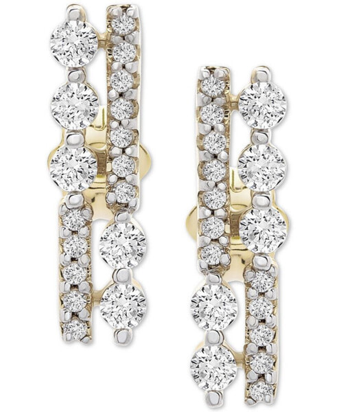 Diamond Bar Stud Earrings (1/3 ct. t.w.) in 14k Gold, Created for Macy's