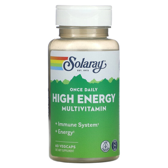 Once Daily, High Energy Multivitamin, Iron Free, 60 VegCaps