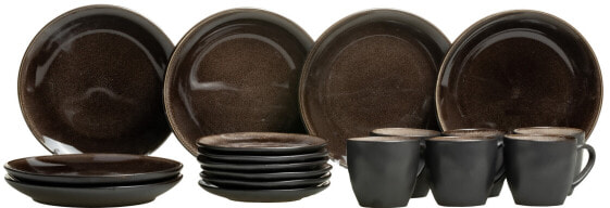 Kaffeeset Dark Brown 18-teilig