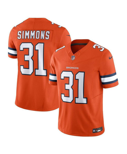 Men's Justin Simmons Orange Denver Broncos Vapor F.U.S.E. Limited Jersey