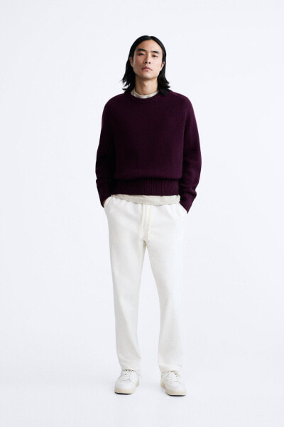 Textured comfort trousers