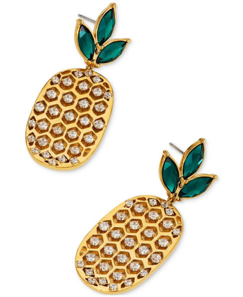 AJOA by 18k Gold-Plated Cubic Zirconia Pineapple Drop Earrings