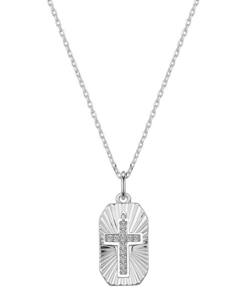 Cubic Zirconia Cross Pendant Necklace