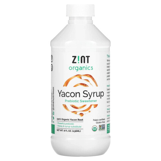 Organic Yacon Syrup, Prebiotic Sweetener, 8 fl oz (236 ml)
