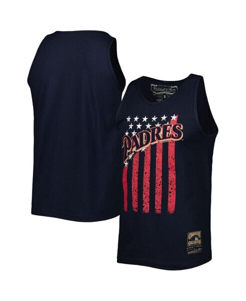 Men's Navy San Diego Padres Cooperstown Collection Stars and Stripes Tank Top