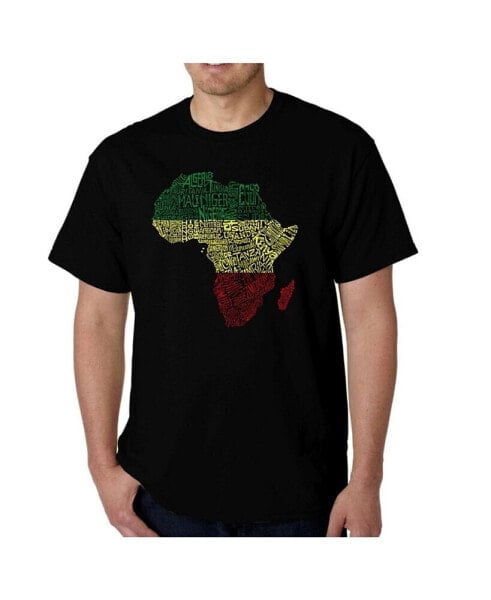 Men's Word Art - Countries in Africa T-Shirt