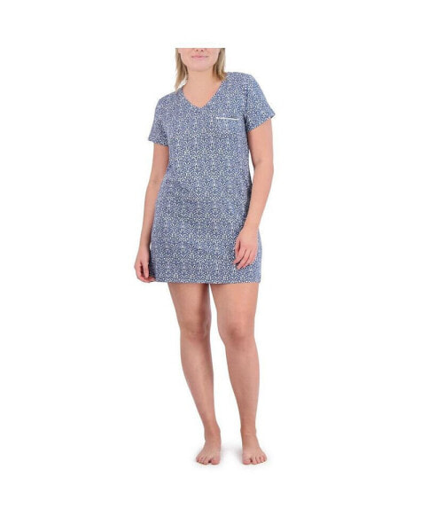 Women's Short Sleeve V-Neck Nightshirt