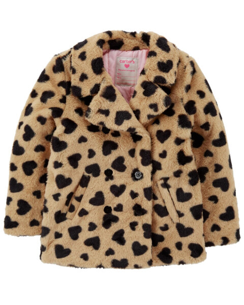 Kid Heart Faux Fur Peacoat 4