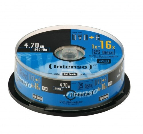 Intenso DVD+R 4.7GB - 16x - DVD+R - 120 mm - Cakebox - 25 pc(s) - 4.7 GB
