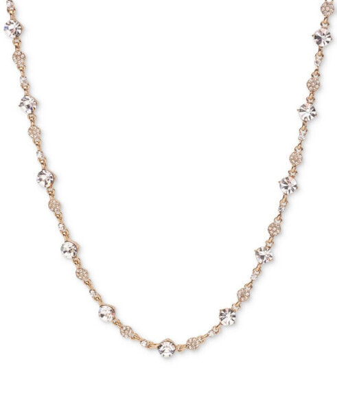 Crystal Pavé Collar Necklace, 16" + 3" extender