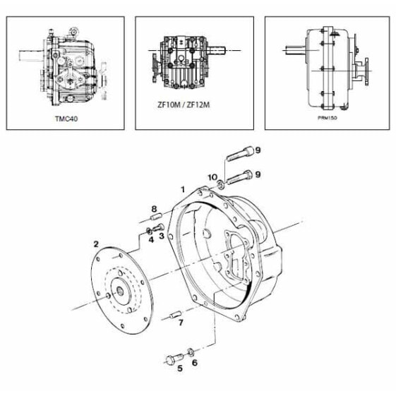 VETUS M2 M3 Flywheel Housing