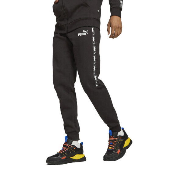 Puma Essentials Tape Camouflage Sweatpants Mens Black Casual Athletic Bottoms 67