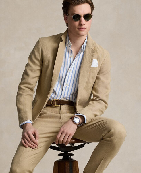 Men's Polo Soft Modern Linen Suit Jacket