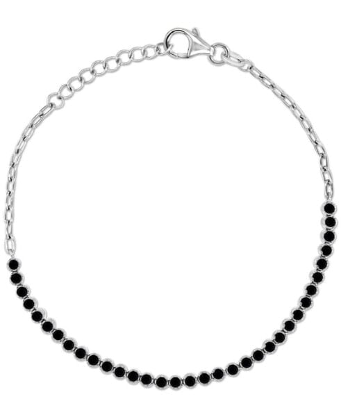 Black Spinel Half Tennis Bracelet (1-5/8 ct. t.w.) in Sterling Silver