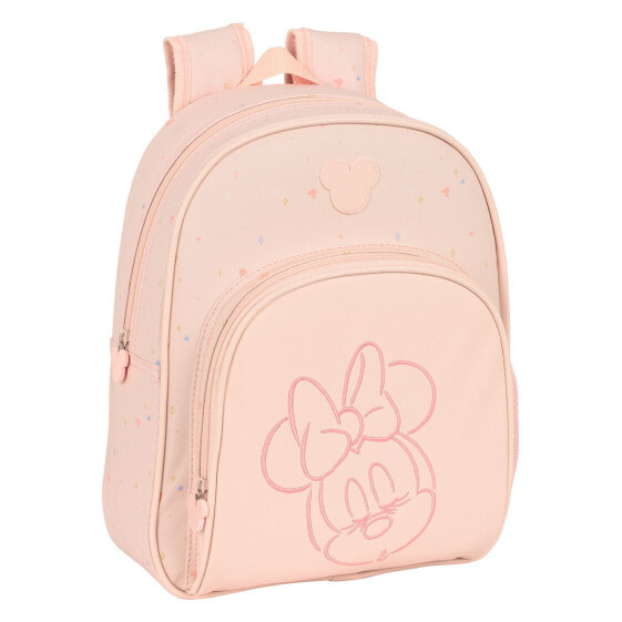 Школьный рюкзак Minnie Mouse Baby Светло Pозовый 28 x 34 x 10 cm