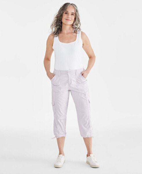 Women's Cargo Capri Pants, 2-24W, Created for Macy's