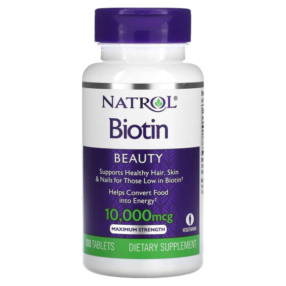 Beauty, Biotin, 10,000 mcg, 100 Tablets