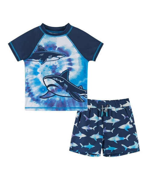 Toddler Boys / Short Sleeve Rash Guard Set